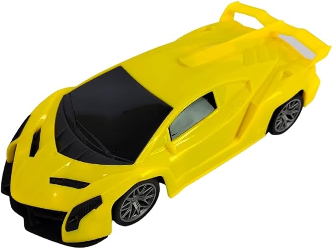 Yellow Sports Car RC Toy with Remote Control