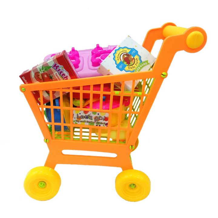 Mini Supermarket Shopping Cart Playset