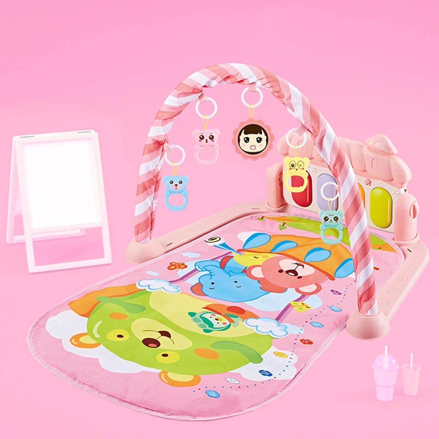 Musical Play Mat for Babies: Pedal Piano Gym with Hanging Toys