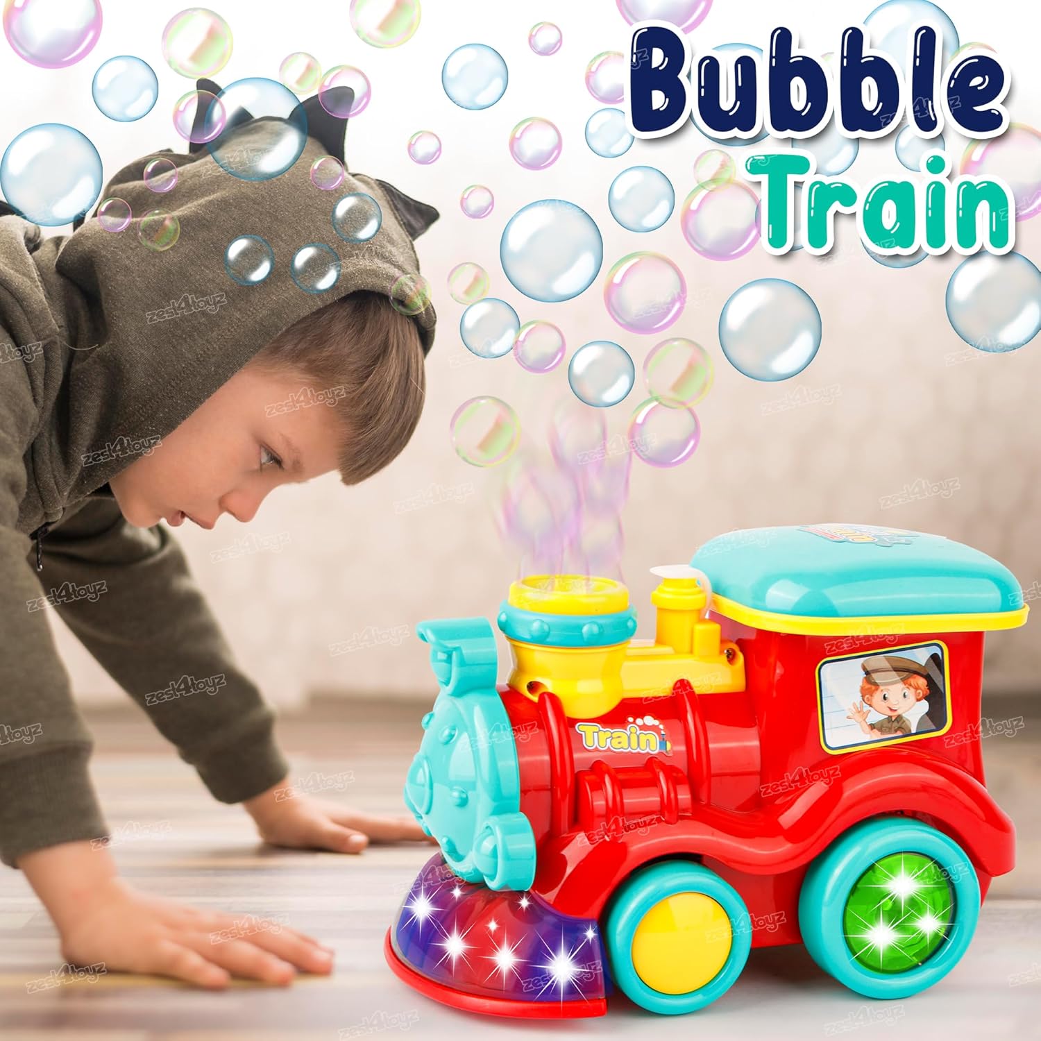 Toy Train 3D Colorful Zest 4 Toyz Bubble Making Toy Car Bubble BlowLights