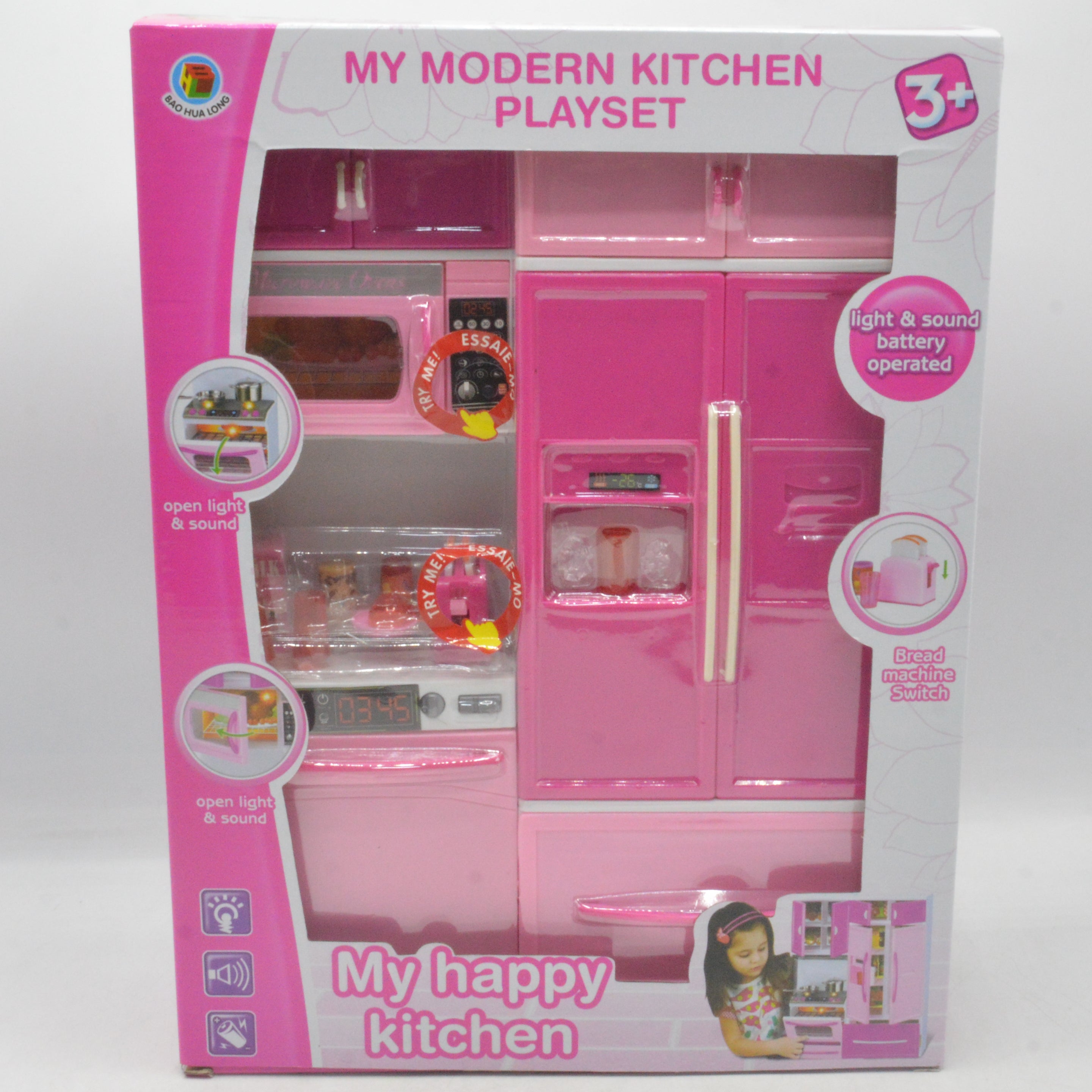 Modern Kitchen Set with Lights & Sound