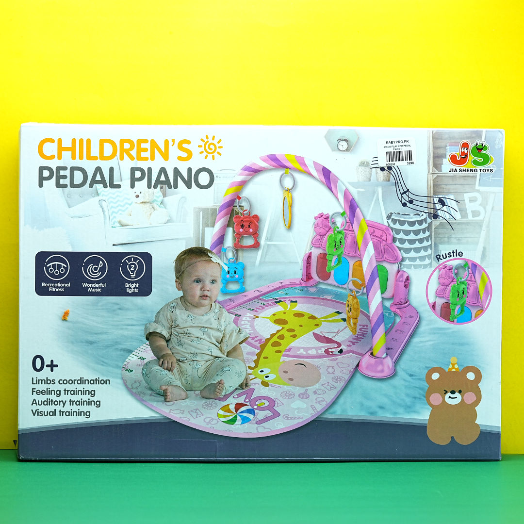Musical Play Mat for Babies: Pedal Piano Gym with Hanging Toys