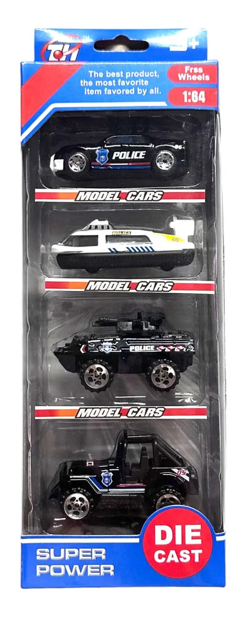 Police Action Force Metal Vehicles Set