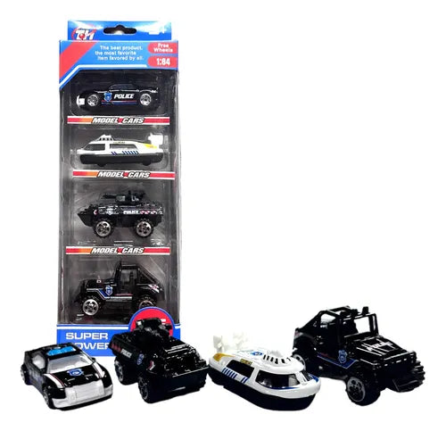 Police Action Force Metal Vehicles Set