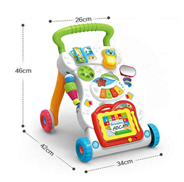 Huanger Baby Activity Walker Sit and Play, Stand and Walk.