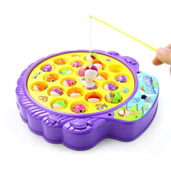 Battery Operated Fishing Game Toy with 21 Fish and 4 Rods