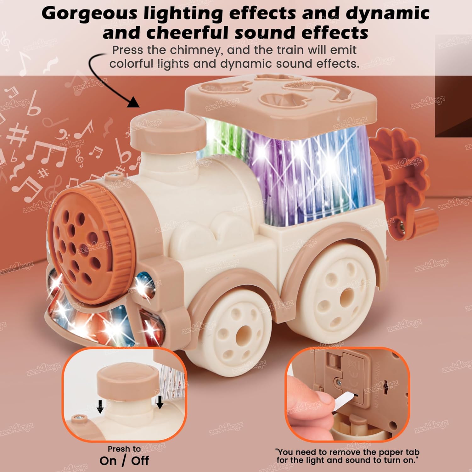 Creative Clay Train Playset with Lights Music and DIY Tools